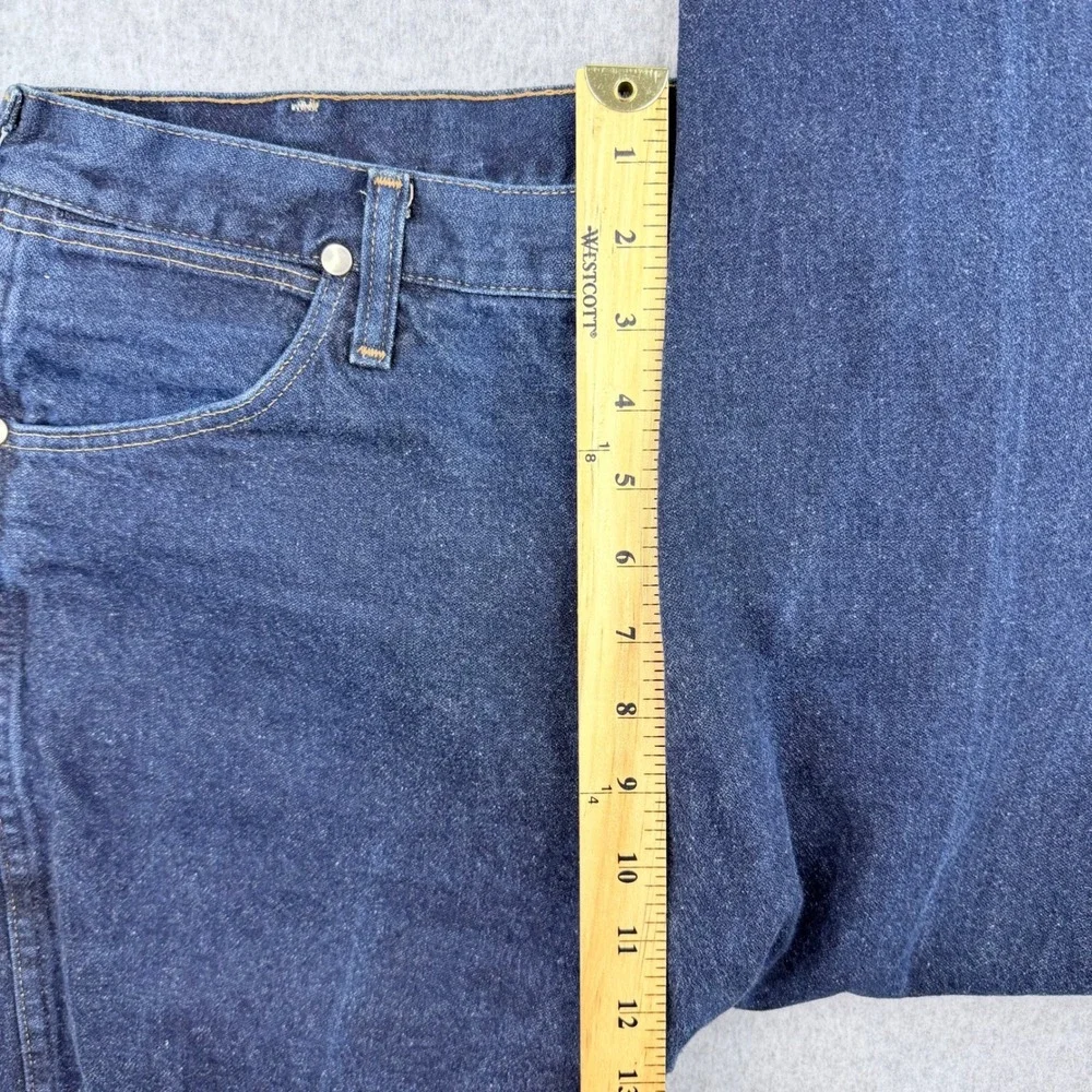 Wrangler 933SEDD Vintage Jeans 35x34 Made in USA Black Patch Dark Indigo Denim